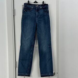 Express Dark Blue Straight Leg Jeans